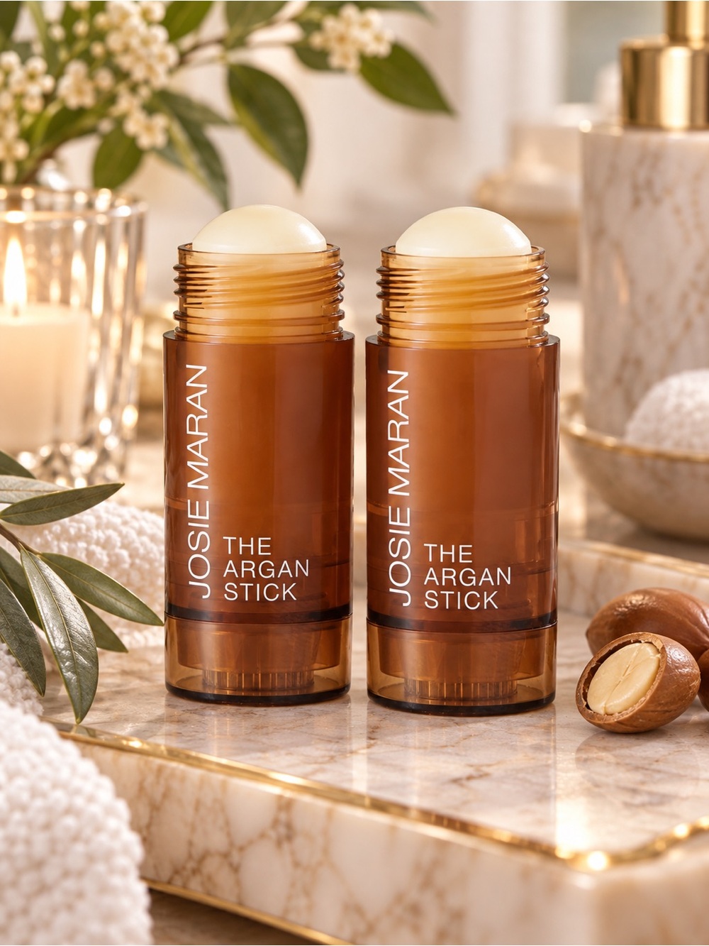 Josie Maran The Argan Stick 2-Pack | Face, Body & Under-Eye Balm .35 OZ EACH